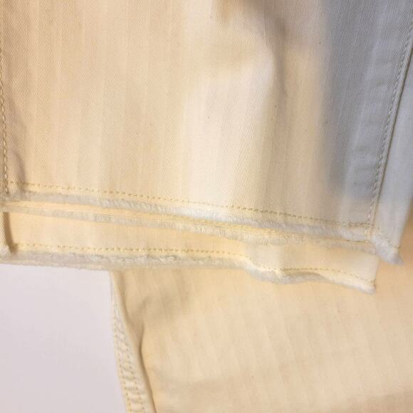 Gap Pants Women's 6 High Rise Straight Khaki Cream Raw Hem Coastal Casual NEW - Picture 14 of 15